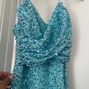 Mermaid Style Aqua Dress